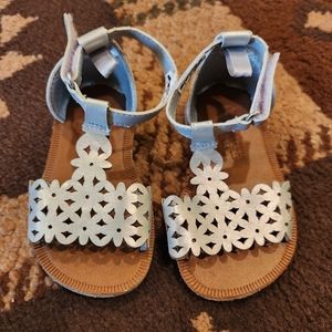 3/$25! Oshkosh toddler girl silver sandals size 5